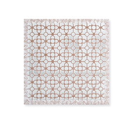 Giner Y Colomer Cabecero de Cama 120x120 cm, MDF con Espejo, Blanco Decapado, Decorativo, Panel Decorativo